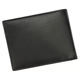   FLACCO IN-1037 fekete férfi bőr pénztárca 12 x 9.5 x 2.5 cm