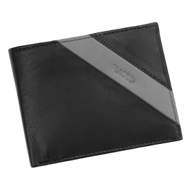   FLACCO IN-1041 fekete férfi bőr pénztárca 12.5 x 9.5 x 2.5 cm