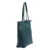 MiaMore 01-014 Z türkiz női bőr válltáska, shopper 40 x 38 x 13 cm