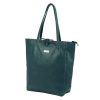MiaMore 01-014 Z türkiz női bőr válltáska, shopper 40 x 38 x 13 cm