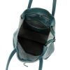 MiaMore 01-014 Z türkiz női bőr válltáska, shopper 40 x 38 x 13 cm
