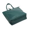 MiaMore 01-014 Z türkiz női bőr válltáska, shopper 40 x 38 x 13 cm