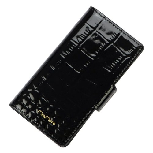 MiaMore PHONE CASE L1781 (IPHONE 12) fekete női marhabőr irattartó 16 x 9 x 2 cm