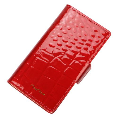 MiaMore PHONE CASE L1781 (IPHONE 12) piros női marhabőr irattartó 16 x 9 x 2 cm