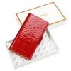 MiaMore PHONE CASE L1781 (IPHONE 12) piros női marhabőr irattartó 16 x 9 x 2 cm