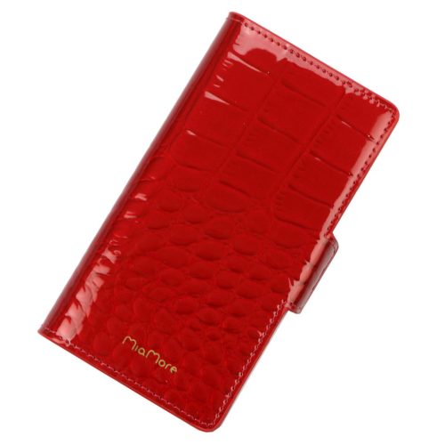 MiaMore PHONE CASE L1781 (IPHONE 12 PRO) piros női marhabőr irattartó 16 x 8.5 x 2 cm