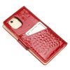 MiaMore PHONE CASE L1781 (IPHONE 12 PRO) piros női marhabőr irattartó 16 x 8.5 x 2 cm