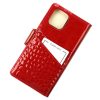 MiaMore PHONE CASE L1781 (IPHONE 12 PRO) piros női marhabőr irattartó 16 x 8.5 x 2 cm