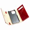 MiaMore L1784 piros női bőr mobiltartó 15.5 x 9 x 4 cm IPHONE 12 PRO