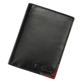   Pierre Cardin TILAK75 331 fekete-piros férfi bőr pénztárca 10 x 13 x 3 cm