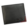 Pierre Cardin TILAK75 8824 fekete-piros férfi bőr pénztárca 11 x 9 cm