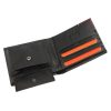 Pierre Cardin TILAK75 8824 fekete-piros férfi bőr pénztárca 11 x 9 cm