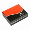 Pierre Cardin TILAK75 1810 fekete-piros férfi marhabőr pénztárca 8 x 10 x 2 cm