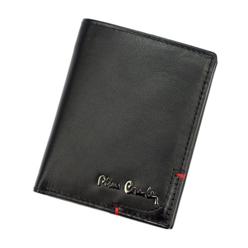 Pierre Cardin TILAK75 1810 fekete férfi valódi bőr pénztárca 8 x 10 x 2 cm