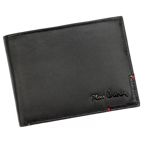 Pierre Cardin TILAK75 8804 fekete férfi bőr pénztárca, RFID védelemmel, 12 × 9 cm