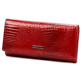   Cavaldi H24-1-RS9 piros bőr női bőr pénztárca 18,5 x 10 cm