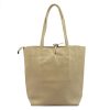 MiaMore 01-014 Z drapp női bőr válltáska, shopper 40 x 38 x 13 cm