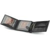 Peterson PTN 304 2-1-1 fekete férfi bőr pénztárca 13 x 9.5 x 2.5 cm 