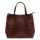 MiaMore 01-032 CROCO barna női bőr válltáska 35 x 28.5 x 15 cm