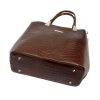 MiaMore 01-032 CROCO barna női bőr válltáska 35 x 28.5 x 15 cm