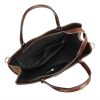 MiaMore 01-032 CROCO barna női bőr válltáska 35 x 28.5 x 15 cm