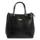 MiaMore 01-032 CROCO fekete női bőr válltáska 35 x 28.5 x 15 cm
