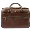 Nordee S133 barna férfi bőr aktatáska, laptop 15,6" 38 x 27.5 x 9 cm
