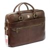 Nordee S133 barna férfi bőr aktatáska, laptop 15,6" 38 x 27.5 x 9 cm