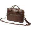 Nordee S133 barna férfi bőr aktatáska, laptop 15,6" 38 x 27.5 x 9 cm