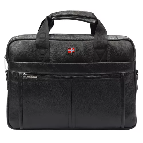 Nordee S137 fekete férfi bőr aktatáska 38 x 27 x 10 cm