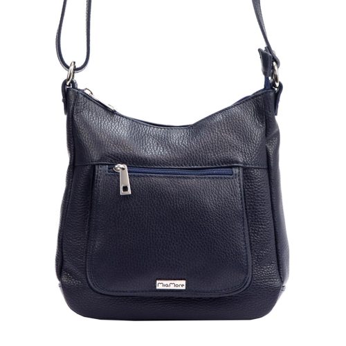 MiaMore 01-039 navy női bőr válltáska, oldaltáska 24 x 24 x 10 cm