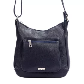   MiaMore 01-039 navy női bőr válltáska, oldaltáska 24 x 24 x 10 cm