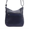 MiaMore 01-039 navy női bőr válltáska, oldaltáska 24 x 24 x 10 cm