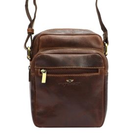   Peterson PTN TB-011-COM férfi bőr oldaltáska, válltáska 18 x 23 x 8.5 cm