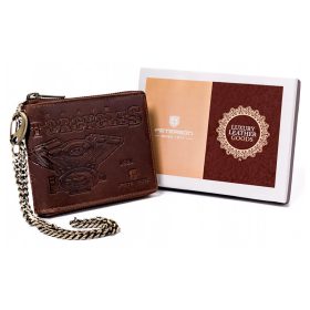   Peterson PTN N992C-09-HWM barna férfi bőr pénztárca 12.5 x 10 x 2 cm