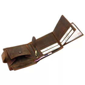   Wild L895-004 barna férfi bőr pénztárca 12.8 x 9.5 x 2.8 cm