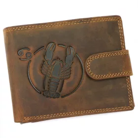   Wild L895-010 barna rák jegy horoszkóp bőr pénztárca 12.8 x 9.5 x 2.8 cm