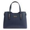 MiaMore 01-035 (22-005-1) navy női bőr kézitáska, válltáska, oldaltáska 32 x 23 x 12 cm