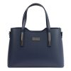 MiaMore 01-035 (22-005-1) navy női bőr kézitáska, válltáska, oldaltáska 32 x 23 x 12 cm