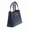 MiaMore 01-035 (22-005-1) navy női bőr kézitáska, válltáska, oldaltáska 32 x 23 x 12 cm