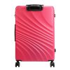 Gregorio pink ABS 4 részes keményfalú bőrönd szett, kozmetikai táskával  30/55/65/75 cm