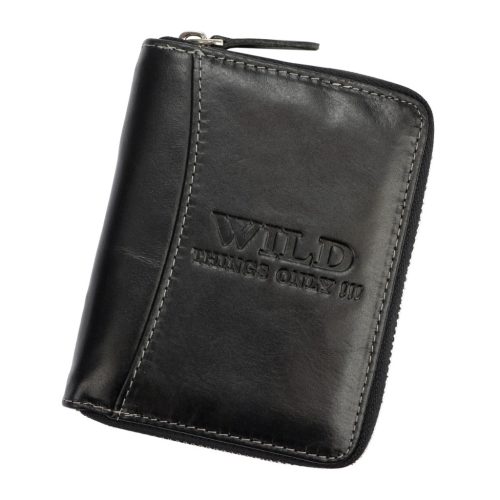 Wild Things Only 5508-S fekete férfi bőr pénztárca 10 x 13 x 2.5 cm
