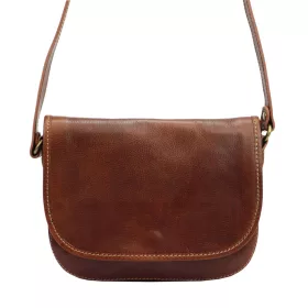   Florence 2005 barna női bőr válltáska, oldaltáska, crossbody 25 x 20 x 8 cm