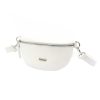 MiaMore 01-029 fehér női bőr válltáska, oldaltáska, crossbody 23 x 13 x 6 cm