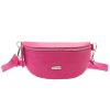MiaMore 01-029 magenta női bőr válltáska, oldaltáska, crossbody 23 x 13 x 6 cm