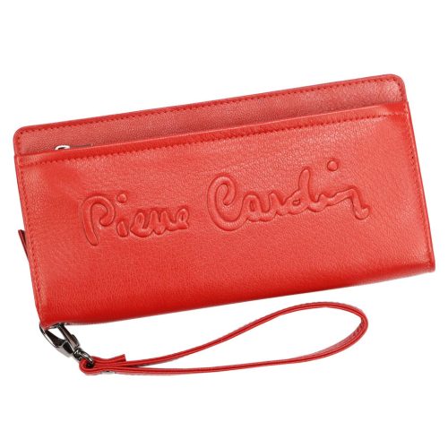 Pierre Cardin TILAK91 2204 piros női marhabőr pénztárca 20.5 x 10.5 x 3.5 cm