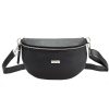 MiaMore 01-029 sötétbarna női bőr övtáska, crossbody 23 x 13 x 6 cm 