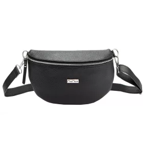   MiaMore 01-029 sötétbarna női bőr övtáska, crossbody 23 x 13 x 6 cm