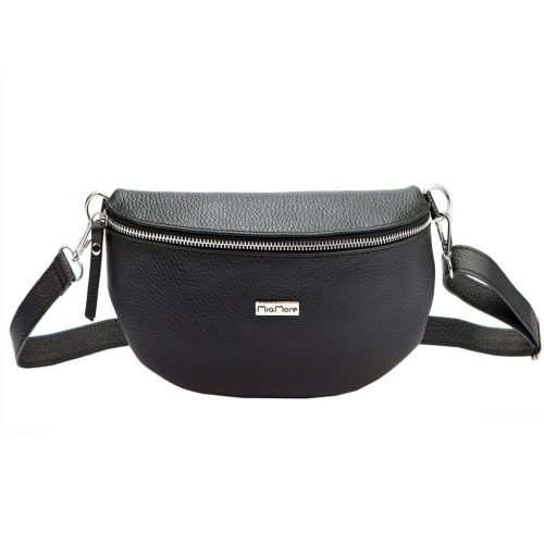 MiaMore 01-029 sötétbarna női bőr övtáska, crossbody 23 x 13 x 6 cm 