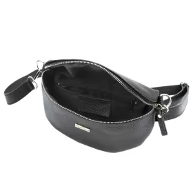   MiaMore 01-029 sötétbarna női bőr övtáska, crossbody 23 x 13 x 6 cm
